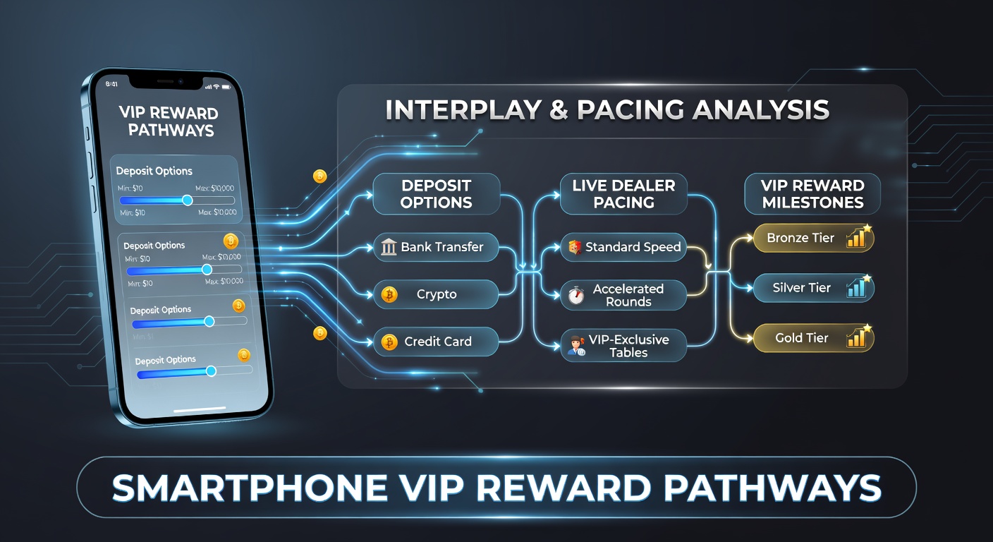 Illustration der Verknüpfung von Einzahlungsoptionen mit Live-Dealer-Rhythmen auf Smartphones für VIP-Belohnungen
