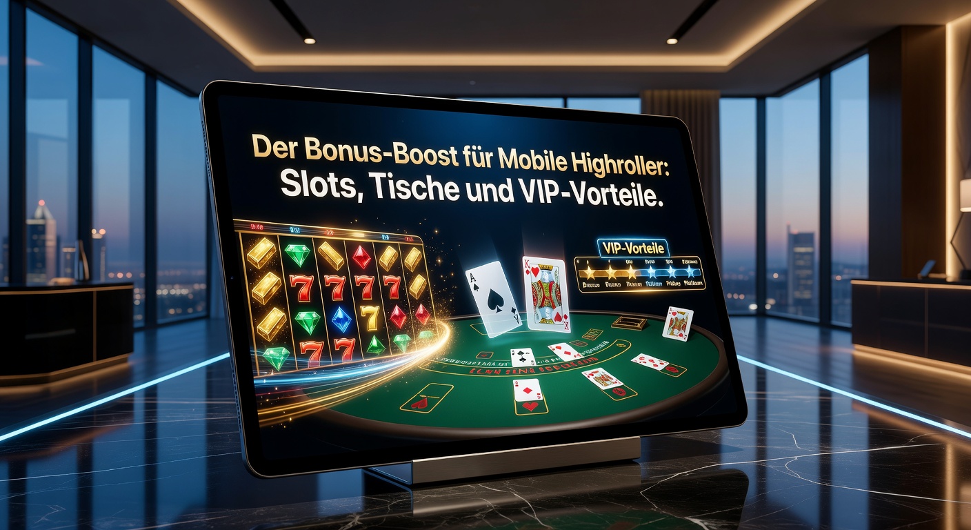 Highroller am mobilen Roulette-Tisch mit Bonus-Overlay und VIP-Chip-Stacks